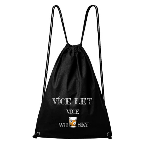 DOBRÝ TRIKO Bavlněný batoh s potiskem Více whisky Barva: Černá
