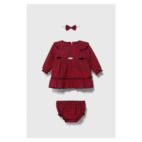 Dětské bavlněné šaty Jamiks červená barva, mini