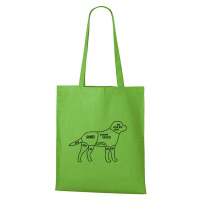 DOBRÝ TRIKO Bavlněná taška s potiskem Kde drbat psa Barva: Apple green