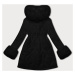 Černá dámská prošívaná zimní bunda s kožešinovou podšívkou Ann Gissy (AG1-3091)
