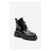 Patentované dámské kotníkové boty s ozdobou, černá S.Barski