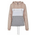 Urban Classics Ladies Color Block Sweat Pullover lightrose/grey/white