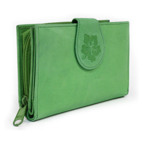 Zelená kožená dámská peněženka se zápinkou Finnel Talacko Ladislav