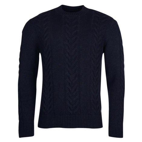 Barbour Essential Pullover Cable Knit - Navy Modrá