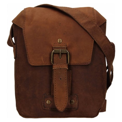 Pánská kožená taška přes rameno Ashwood Miro - hnědá Ashwood Leather
