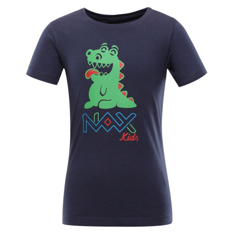 Dětské bavlněné triko NAX - LIEVRO - tmavě modrá