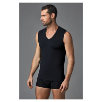 Dagi Men's Black V-Neck Micro Modal Sleeveless Undershirt