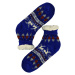 Norský vzor Blue ponožky s beránkem 1133 modrá
