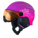 Relax Twister Visor Lyžařská dětská helma se štítem RH27 fialová