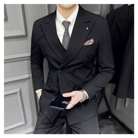Dvouřadý pánský oblek casual 3v1 set na svatbu JFC FASHION