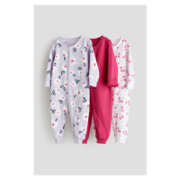 H & M - Bavlněné pyžamo 3 kusy - fialová