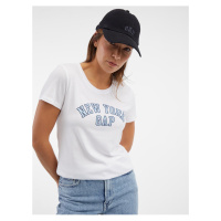 Bílé dámské tričko s potiskem GAP New York