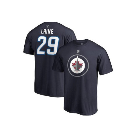 Winnipeg Jets pánské tričko black #29 Patrik Laine Stack Logo Name & Number Fanatics