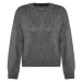 Trendyol antracitový široký střih s měkkou texturou základní pletený svetr