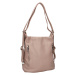 Dámská kožená batůžko kabelka Italia Maura - růžovo-béžová