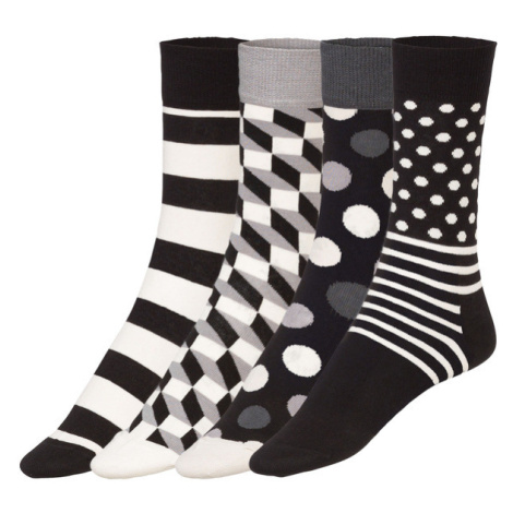 Happy Socks Dámské / Pánské ponožky (černá/bílá)