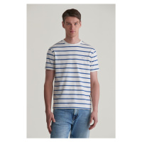 TRIČKO GANT STRIPED SS TSHIRT EGGSHELL