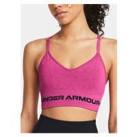 Růžová dámská sportovní podprsenka Under Armour UA Seamless Low Long Htr