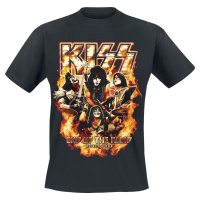 Kiss EOTR Tour 2023 On Fire Tričko černá