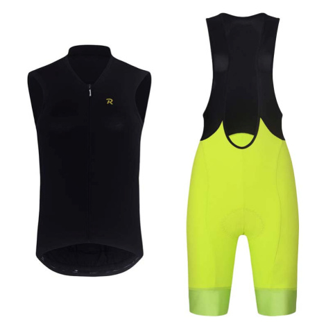 RIVANELLE Cyklistický krátký dres a krátké kalhoty - PURE - žlutá/černá