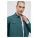 Košile Wrangler Atg pánská, zelená barva, regular, s klasickým límcem