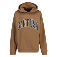 MIKINA GANT OVERSIZED GANT USA SWEAT HOODIE hnědá