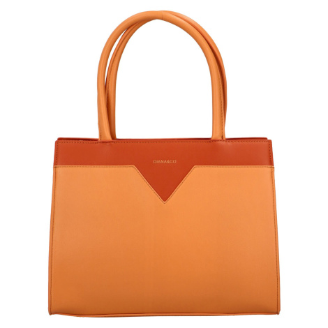 Dámská koženková pevnější kabelka Elisabeth, oranžová Diana & Co
