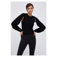 Vlněný svetr Calvin Klein dámský, černá barva, hřejivý