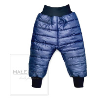 Dětské oteplené kalhoty tmavě modré barvy