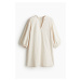 H & M - Šaty z lněné směsi - béžová