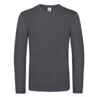 B&C Pánské tričko s dlouhým rukávem TU07T Dark Grey (Solid)