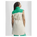 Krémovo-zelená dámská dlouhá vesta The Jogg Concept