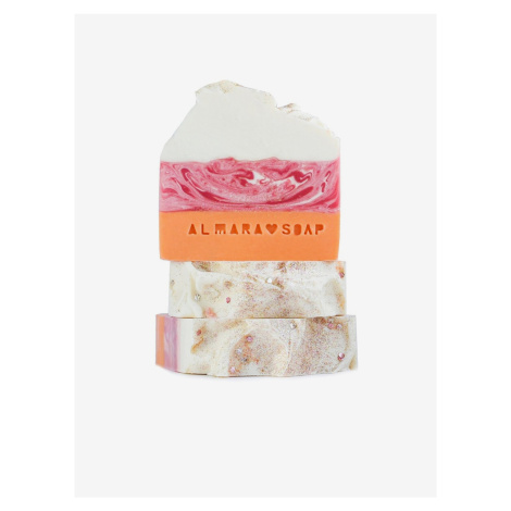 Bílo-růžové přírodní tuhé mýdlo Almara Soap Sakura Blossom