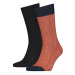 Tommy Hilfiger Socks - TH MEN SOCK 2P MOULINE Black, Orange