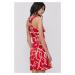 Šaty Sisley červená barva, mini, áčkové