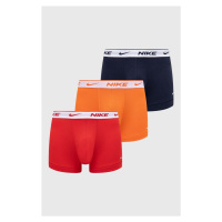 Boxerky Nike 3-pack pánské, červená barva