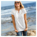 Blancheporte Tuniské tričko s potiskem květin, ekologicky vyrobené bílá
