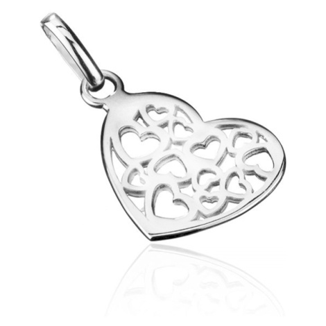 Stříbrný přívěsek 925 - malé filigránové srdce Šperky eshop