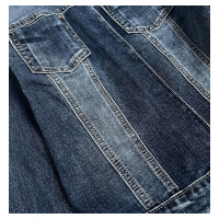 Tmavě krátká dámská džínová bunda (C062)