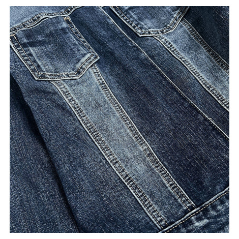 Tmavě modrá krátká dámská džínová bunda (C062) Re-Dress