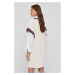 Šaty Victoria Victoria Beckham krémová barva, mini, jednoduché