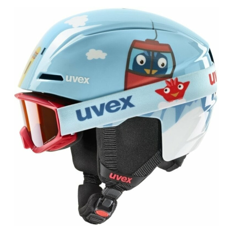 UVEX Viti Set Junior Light Blue Birdy Lyžařská helma