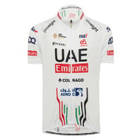 PISSEI Cyklistický dres s krátkým rukávem - UAE TEAM EMIRATES 2024 KIDS - bílá/červená/černá