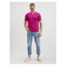 Tmavě růžové pánské tričko Hugo Boss Terry