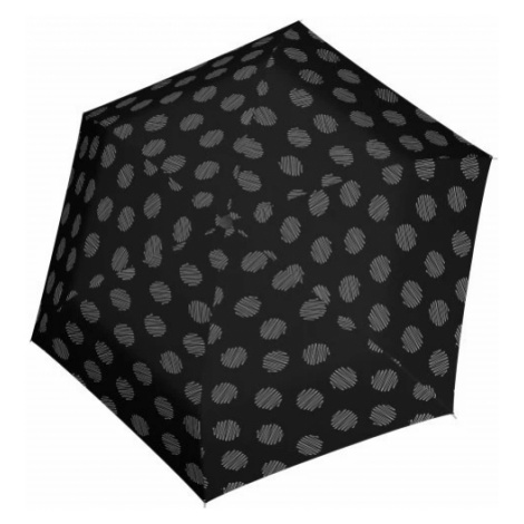Černý mechanický skládací dámský deštník se vzorem Brynn Doppler