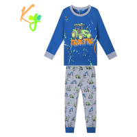Chlapecké pyžamo - KUGO MP1336, petrol / šedá Barva: Petrol