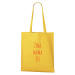 DOBRÝ TRIKO Bavlněná taška s potiskem Žena máma šéf Barva: Žlutá