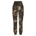 Ladies High Waist Camo Cargo Pants - woodcamo