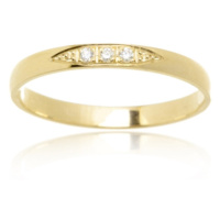 Dámský zlatý prsten s diamanty BP0077F + DÁREK ZDARMA