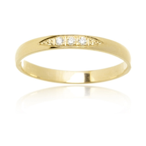 Dámský zlatý prsten s diamanty BP0077F + DÁREK ZDARMA